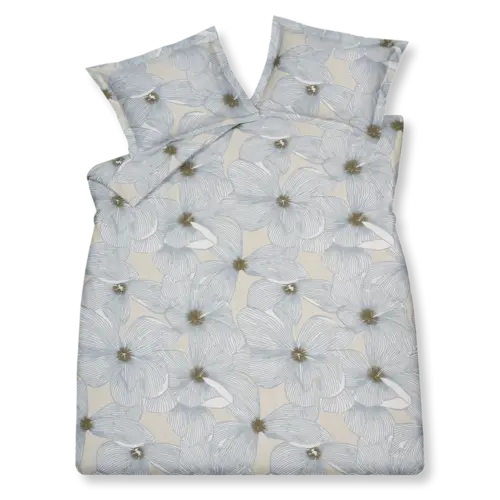Vandyck Moonflower dekbedovertrek 140x200/220 Stone