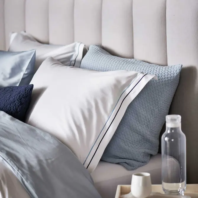 Vandyck Pure 82 G.Dyed kussensloop 40x55 Dusty Blue