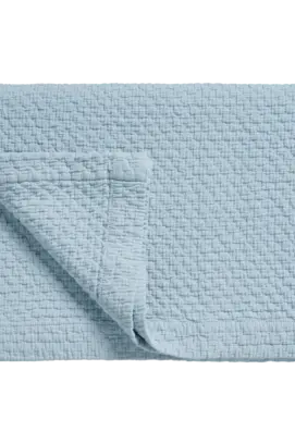 Vandyck Pure 82 G.Dyed bedsprei 260x260 Dusty Blue