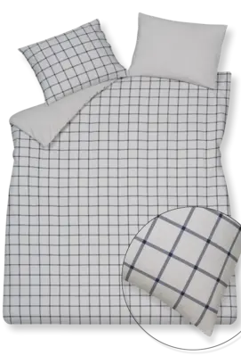Vandyck Flanel Dundee dekbedovertrek 140x200/220 Blue Ink