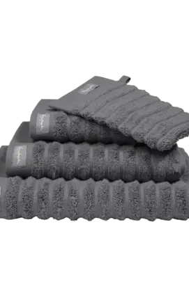 Vandyck Home Towel Wave handdoek 60x110 Dark Grey