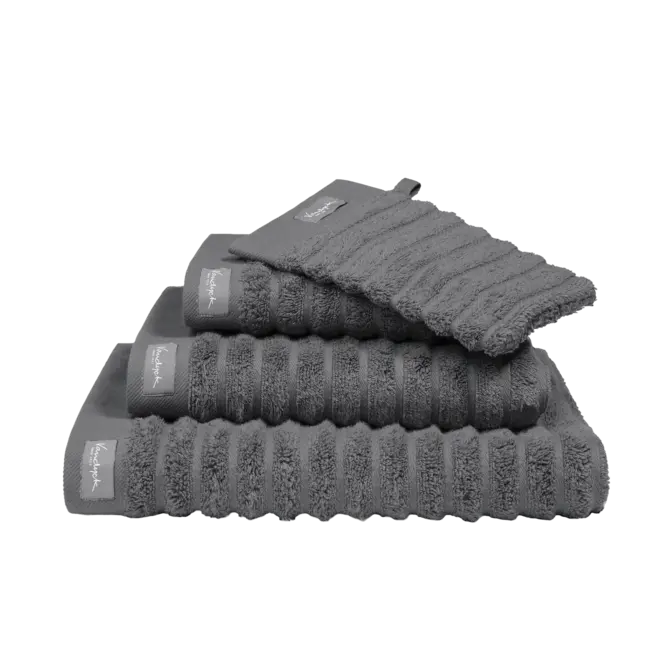 Vandyck Home Towel Wave douchelaken 70x140 Dark Grey