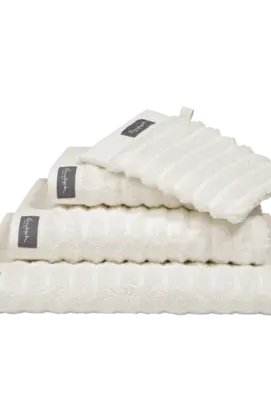 Vandyck Home Towel Wave washandje 16x22 Cream Tan