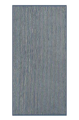 Cawö Two-Tone Stripe Handdoek 50x100 nachtblau