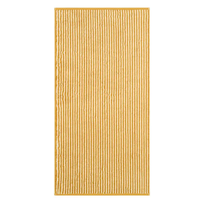 Cawö Two-Tone Stripe Handdoek 50x100 gold