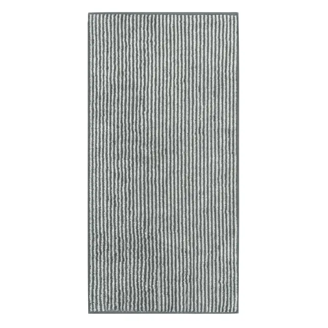 Cawö Two-Tone Stripe Badlaken 80x150 schiefer