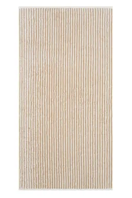 Cawö Two-Tone Stripe Badlaken 80x150 natur