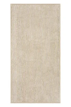 Cawö Two-Tone Stripe Badlaken 80x150 sand