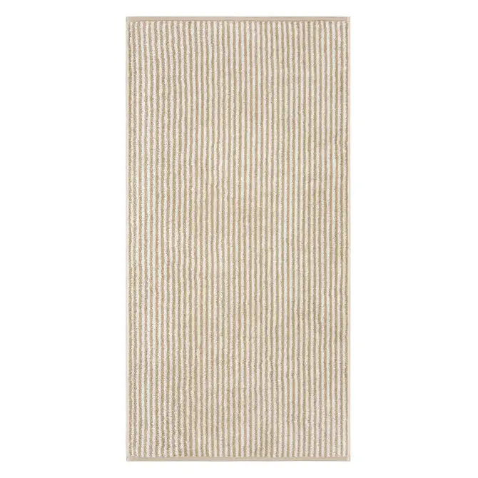 Cawö Two-Tone Stripe Badlaken 80x150 sand