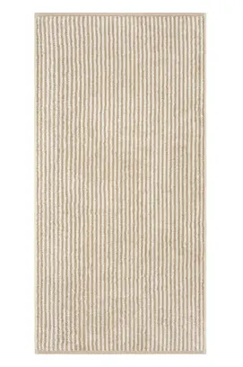 Cawö Two-Tone Stripe Handdoek 50x100 sand