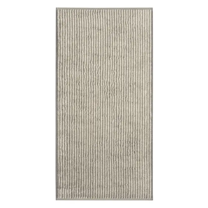 Cawö Two-Tone Stripe Handdoek 50x100 graphit