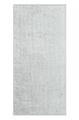Cawö Two-Tone Stripe Badlaken 80x150 platin