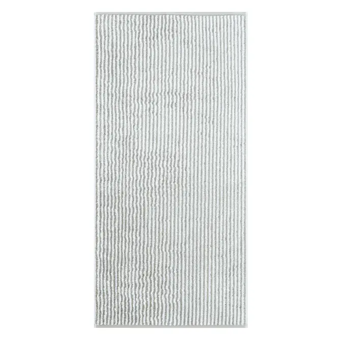 Cawö Two-Tone Stripe Badlaken 80x150 platin