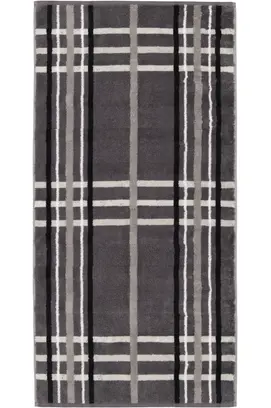 Cawö Noblesse Check Badlaken 80x150 anthrazit