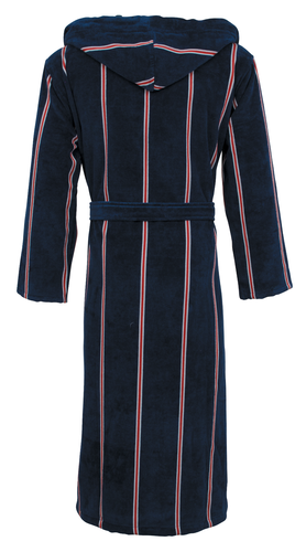 Carl Ross Carl Ross Heren Badjas met capuchon 663300 nightblue/deep red 56/58 afbeelding