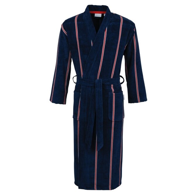 Carl Ross Heren Badjas met capuchon 663100 nightblue/deep red 48/50