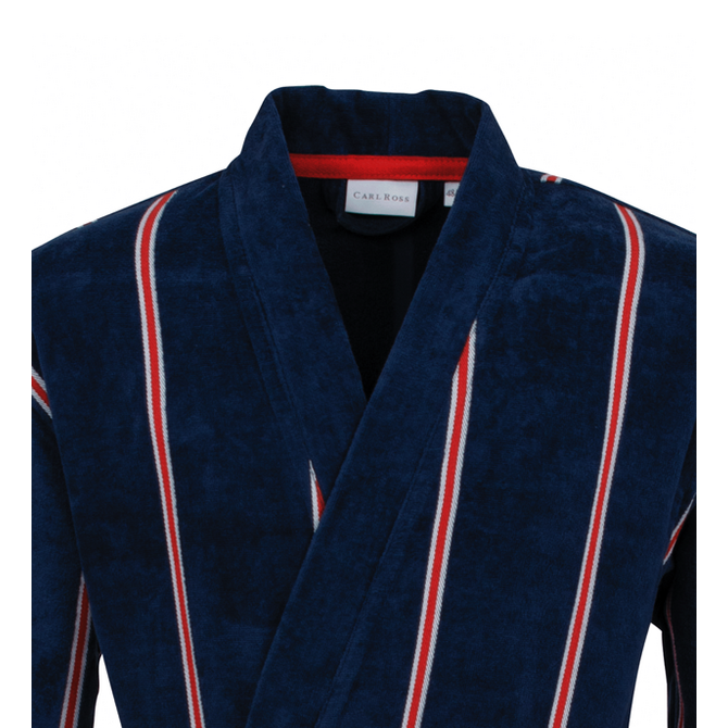 Carl Ross Heren Badjas Kimono 663100 nightblue/deep red 60/62