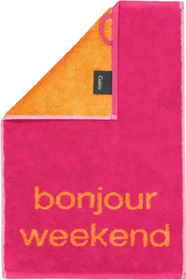 Cawö Postcards Towels Edition Postcard Towels 30x50 bonjour weekend