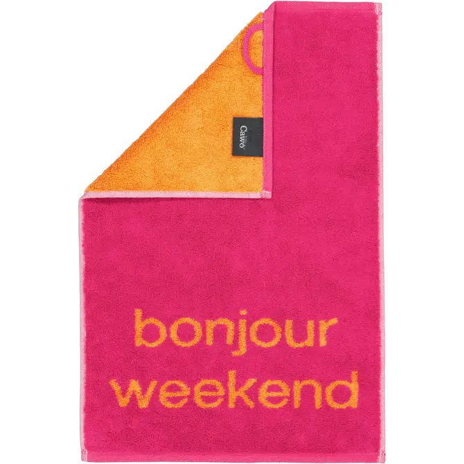 Cawö Postcards Towels Edition Postcard Towels 30x50 bonjour weekend
