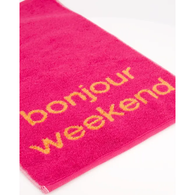 Cawö Postcards Towels Edition Postcard Towels 30x50 bonjour weekend