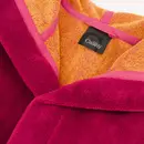 Cawö Cawo Dames Badjas met Capuchon  845 pink-orange 38