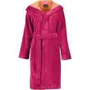 Cawö Cawo Dames Badjas met Capuchon  845 pink-orange 42