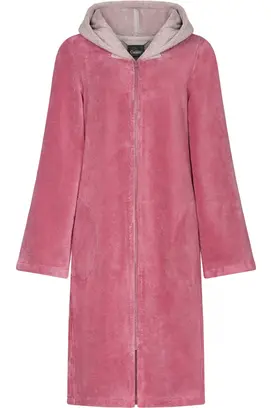 Cawo Dames Badjas met Capuchon en Ritssluiting 841 beere 36/38