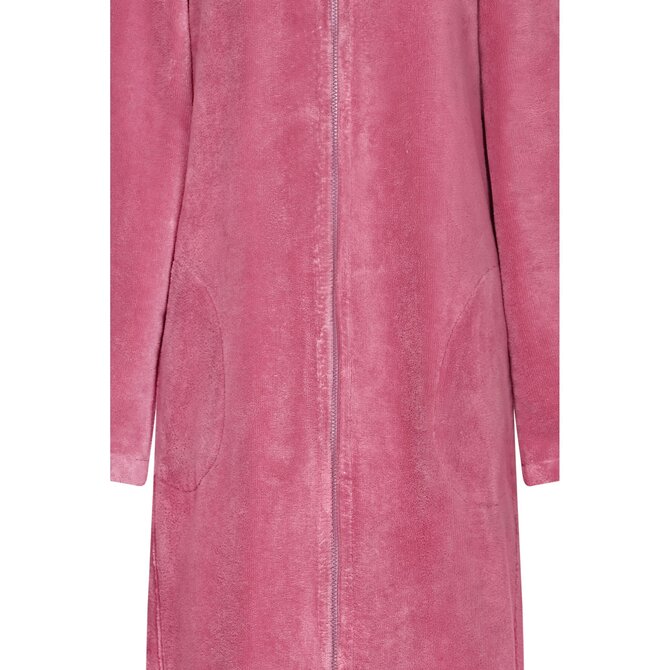 Cawo Dames Badjas met Capuchon en Ritssluiting 841 beere 40/42