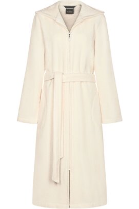 Cawo Dames Badjas met Capuchon en Ritssluiting 837 champagne 32/34