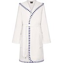 Cawö Cawo Dames Badjas Korte badjas met Capuchon 848 wit-breton 32/34