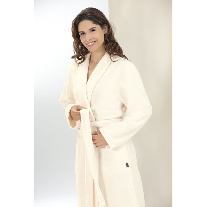Cawo Dames Badjas met Sjaalkraag 836 champagne 40/42