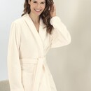 Cawö Cawo Dames Badjas met Sjaalkraag 836 champagne 44/46