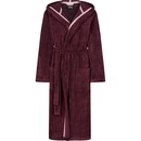 Cawö Cawo Dames Badjas met Capuchon  825 burgundy 44/46