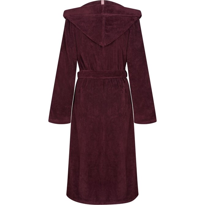 Cawo Dames Badjas met Capuchon  825 burgundy 44/46