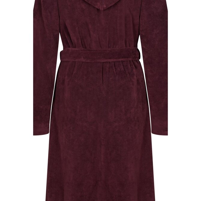 Cawo Dames Badjas met Capuchon  825 burgundy 44/46