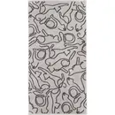 Cawö Cawö Cute Cats Handdoek 50x100 platin/basalt