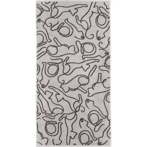 Cawö Cawö Cute Cats 6264 Handdoek 50x100 platin/basalt afbeelding