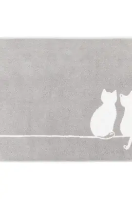 Cawö Cute Cats 6263 Badmat 50x80 platin/wit