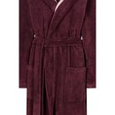 Cawö Cawo Dames Badjas met Capuchon  825 burgundy 40/42