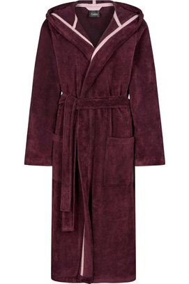 Cawo Dames Badjas met Capuchon  825 burgundy 32/34