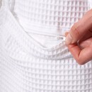 Morgenstern Morgenstern Andrea badjas wafelstof met capuchon 120cm Wit S