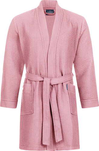Morgenstern Morgenstern badjas Sascha wafelstof Kimono 100cm Poederroze S afbeelding