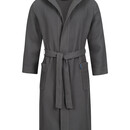 Morgenstern Morgenstern badjas Andrea wafelstof met Capuchon 120cm Antraciet L