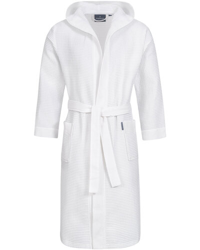 Morgenstern Morgenstern badjas Andrea wafelstof met Capuchon 120cm Wit L afbeelding