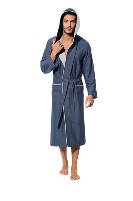 Morgenstern Bo Heren Badjas marine/blau L