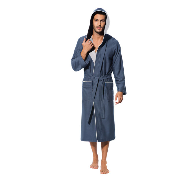 Morgenstern Bo Heren Badjas marine/blau M