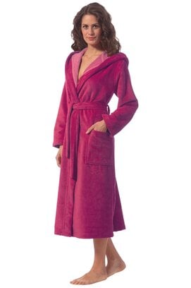 Morgenstern Geena 2 damesbadjas met capuchon Beere XL