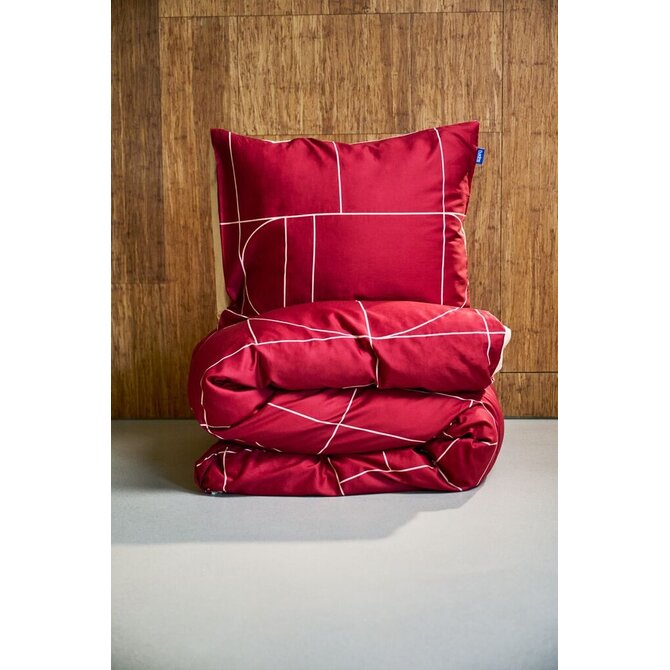 Auping Graphic dekbedovertrek 140x200/220 Bordeaux