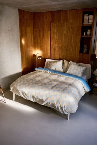 Auping Seaside Grid dekbedovertrek 140x200/220 Light Blue