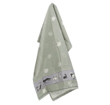 Bunzlau Castle Forest Animals theedoek 65x65 Dark Green